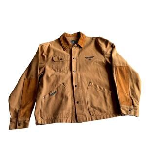 Rode Walker VTG USA Made Great American Cattle Drive Suede Trim Chore Jacket L